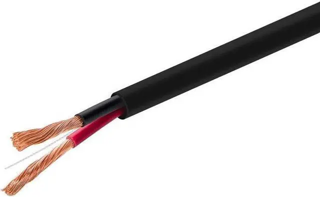 Alt view image 2 of 6 - Monoprice Speaker Wire, CL2 Rated, 2-Conductor, 12AWG, 50ft, Black