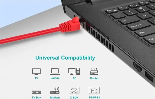 Alt view image 6 of 6 - Monoprice Cat6A Ethernet Patch Cable - 10 Feet - Red | Network Internet Cord - RJ45, 550Mhz, STP, Pure Bare Copper Wire, 10G, 26AWG