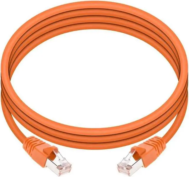 Alt view image 5 of 7 - Monoprice Cat6A Ethernet Patch Cable - 7 Feet - Orange | Network Internet Cord - RJ45, 550Mhz, STP, Pure Bare Copper Wire, 10G, 26AWG