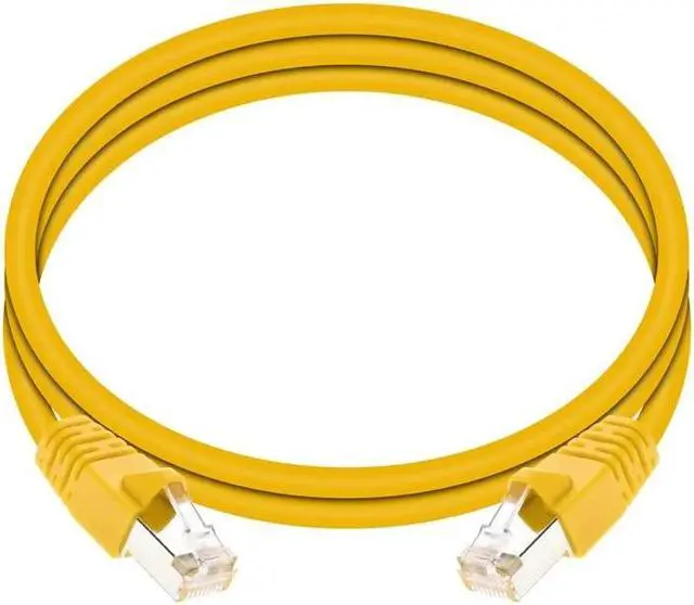 Alt view image 5 of 7 - Monoprice Cat6A Ethernet Patch Cable - 5 Feet - Yellow | Network Internet Cord - RJ45, 550Mhz, STP, Pure Bare Copper Wire, 10G, 26AWG