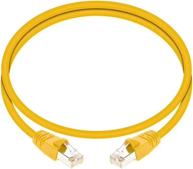 Alt view image 6 of 8 - Monoprice Cat6A Ethernet Patch Cable - 3 Feet - Yellow | Network Internet Cord - RJ45, 550Mhz, STP, Pure Bare Copper Wire, 10G, 26AWG