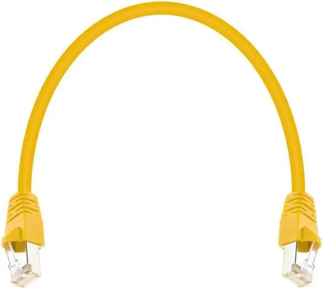 Alt view image 5 of 8 - Monoprice Cat6A Ethernet Patch Cable - 1 Feet - Yellow | Network Internet Cord - RJ45, 550Mhz, STP, Pure Bare Copper Wire, 10G, 26AWG