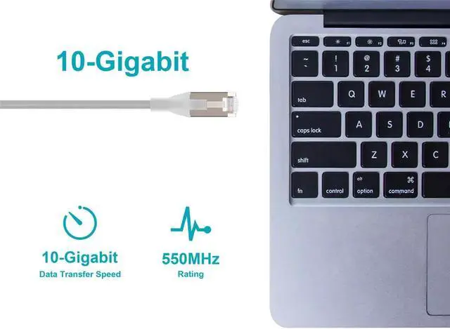 Alt view image 5 of 6 - Monoprice Cat6A Ethernet Patch Cable - 25 Feet - White | Snagless, Double Shielded, Component Level, CM, 30AWG, Computer Networking Cable LAN Modem Router - SlimRun Series