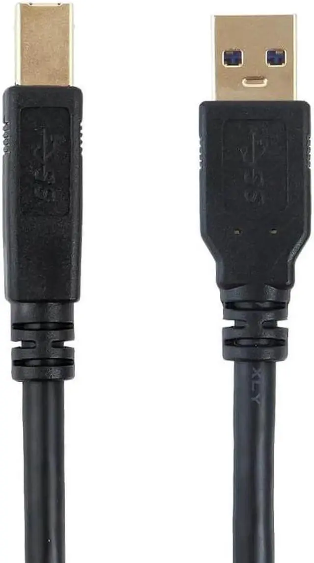 Main image of Monoprice USB-A to USB-B 3.0 Cable - 2 Meters - Black (3 Pack) Compatible with Docking Station, External Hard Drivers, USB Hub, Printers, Monitor, Scanner - Select Series