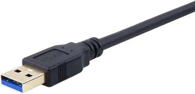 Alt view image 3 of 6 - Monoprice USB-A to USB-B 3.0 Cable - 2 Meters - Black (3 Pack) Compatible with Docking Station, External Hard Drivers, USB Hub, Printers, Monitor, Scanner - Select Series