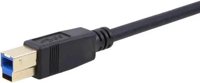 Alt view image 4 of 6 - Monoprice USB-A to USB-B 3.0 Cable - 2 Meters - Black (3 Pack) Compatible with Docking Station, External Hard Drivers, USB Hub, Printers, Monitor, Scanner - Select Series
