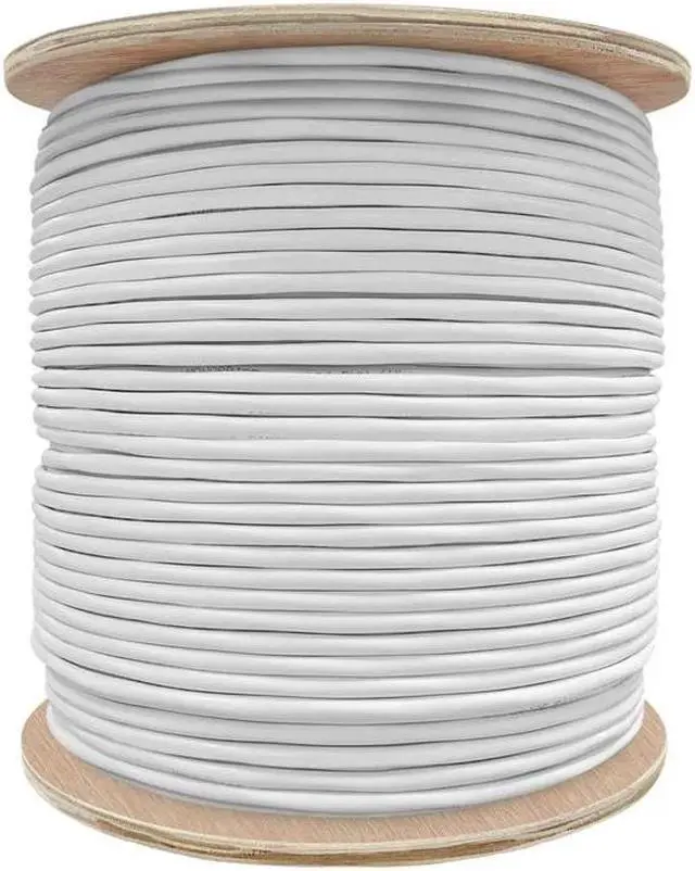 Alt view image 7 of 9 - Monoprice Cat6A Ethernet Bulk Cable - 1000 Feet - White | Network Internet Cord - Solid, 550Mhz, UTP, CMR, Pure Bare Copper Wire, 10G, 23AWG, No Logo