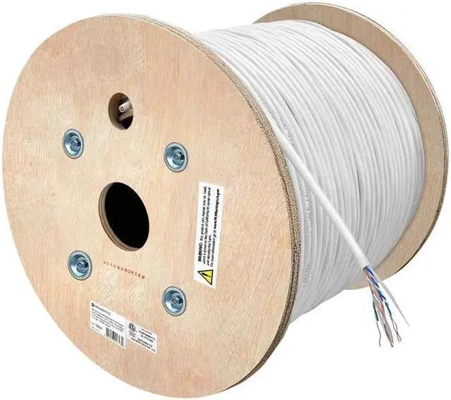 Alt view image 8 of 9 - Monoprice Cat6A Ethernet Bulk Cable - 1000 Feet - White | Network Internet Cord - Solid, 550Mhz, UTP, CMR, Pure Bare Copper Wire, 10G, 23AWG, No Logo