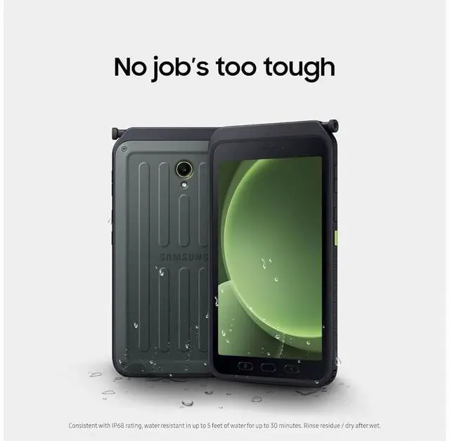 Alt view image 7 of 11 - Samsung 8" Galaxy Tab Active5 Rugged Tablet WUXGA Samsung Exynos 1380 Octa-core 6GB 128GB Storage Android 14 Green