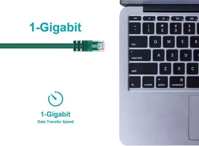 Alt view image 14 of 15 - Monoprice Cat5e Ethernet Patch Cable - 50 Feet - Green | Network Internet Cord - RJ45, Stranded, 350Mhz, UTP, Pure Bare Copper Wire, 24AWG