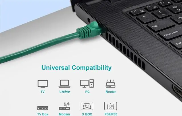 Alt view image 15 of 15 - Monoprice Cat5e Ethernet Patch Cable - 50 Feet - Green | Network Internet Cord - RJ45, Stranded, 350Mhz, UTP, Pure Bare Copper Wire, 24AWG