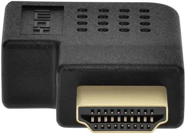 Alt view image 8 of 10 - Monoprice HDMI Right Angle Port Saver Adapter (Male to Female) | 270 Degree, Vertical Flat Right