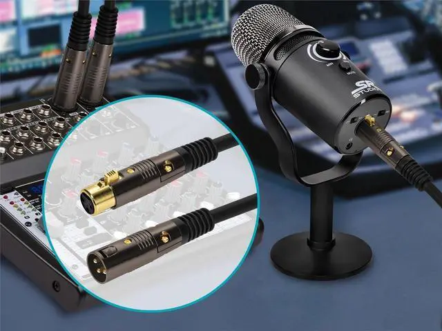 Alt view image 7 of 8 - Monoprice XLR Male to XLR Female Cable [Microphone & Interconnect] - 100 Feet | Gold Plated, 16AWG - Premier Series