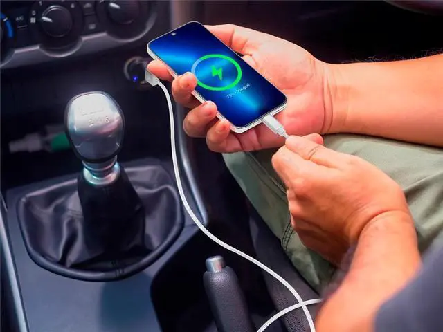 Alt view image 6 of 7 - Monoprice Nylon Braided USB C to USB A 2.0 Cable - 1.5 Feet - White | Type C, Fast Charging, Compatible With Samsung Galaxy S10 / Note 8, LG V20 and More - Palette Series