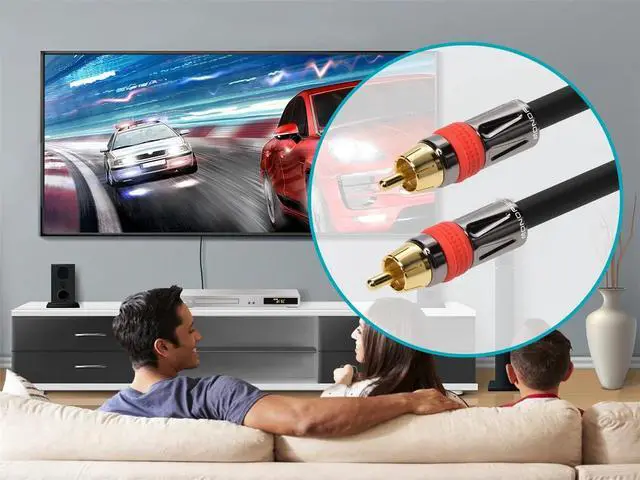 Alt view image 11 of 12 - Monoprice 3ft High-quality Coaxial Audio/Video RCA CL2 Rated Cable M/M RG6U 75ohm Gold connector (for S/PDIF, Digital Co
