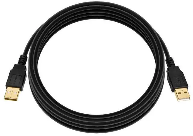 Alt view image 6 of 8 - Monoprice USB 2.0 Cable - 10 Feet - Black | USB Type-A Male to USB Type-A Male, 28/24AWG, Gold Plated for Data Transfer Hard Drive Enclosures, Printers, Modems, Cameras and More!