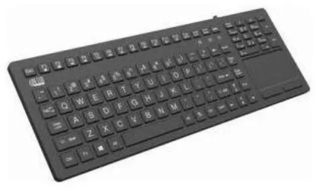 Alt view image 3 of 3 - Adesso AKB-270UB - Slim Touch 270 Antimicrobial Waterproof Touchpad Keyboard, Black