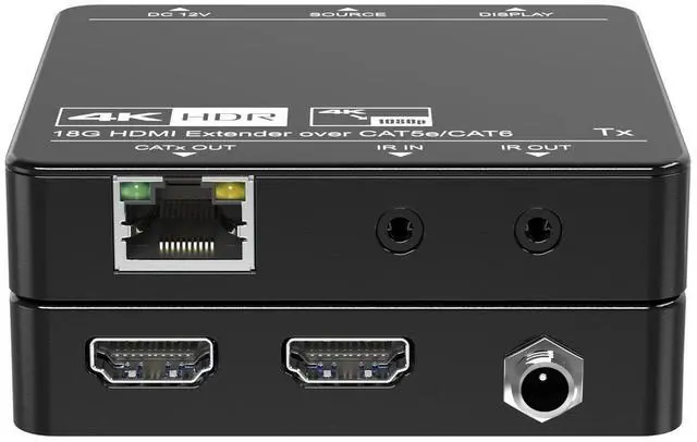 Alt view image 3 of 6 - 4K60 Video Extender with HDMI up to 70m Over a Single CAT6/6a Ethernet Cable