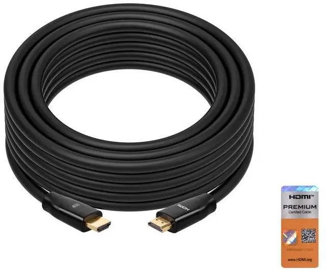 Alt view image 3 of 6 - Monoprice 4K Certified High-Speed HDMI Cable - 4K60Hz, 18Gbps, HDR, VW-1 Rated, 30ft, Black
