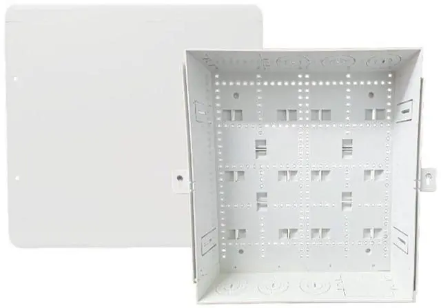 Main image of Monoprice 15-Inch ABS Plastic Enclosure Box with Screw Cover, Recessed Media Box For Seamless Home, Office Connectivity