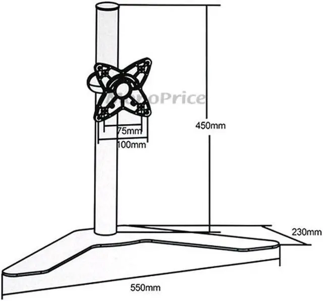 Alt view image 3 of 12 - Monoprice Adjustable Tilting SINGLE Free Standing Desk Mount Bracket for 10~23in Monitors up to 33 lbs, Black