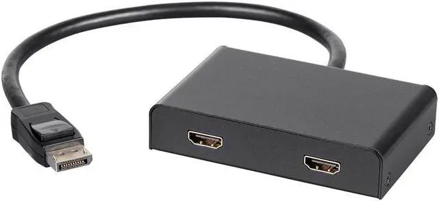 Main image of Monoprice 2-Port DisplayPort 1.2 to HDMI Multi-Stream Transport (MST) Hub, Ideal For Digital Signage And Large Video Displays In Schools, Churches
