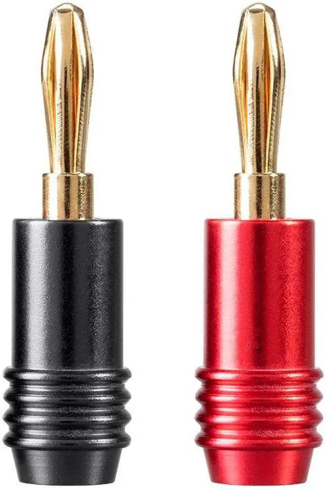 Alt view image 4 of 10 - Monoprice 2 Pair Affinity Series 24k Gold Speaker Banana Plug