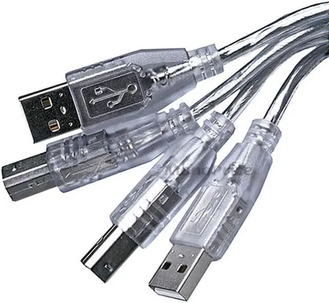 Alt view image 4 of 10 - Monoprice USB 2.0 Sharing Switch 4 to 1 with (2) A to B cable