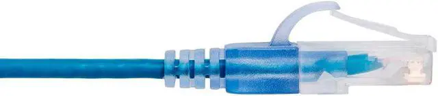 Alt view image 6 of 9 - Monoprice SlimRun Cat6A Ethernet Patch Cable - Network Internet Cord - RJ45, Stranded, UTP, Pure Bare Copper Wire, 30AWG, 2ft, Blue, 10-Pack