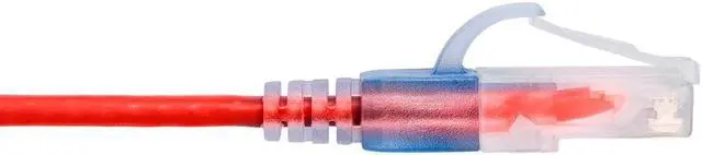 Alt view image 4 of 6 - Monoprice SlimRun Cat6A Ethernet Patch Cable - Network Internet Cord - RJ45, Stranded, UTP, Pure Bare Copper Wire, 30AWG, 2ft, Red, 10-Pack
