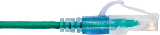 Alt view image 4 of 6 - Monoprice SlimRun Cat6A Ethernet Patch Cable - Network Internet Cord - RJ45, Stranded, UTP, Pure Bare Copper Wire, 30AWG, 2ft, Green, 10-Pack