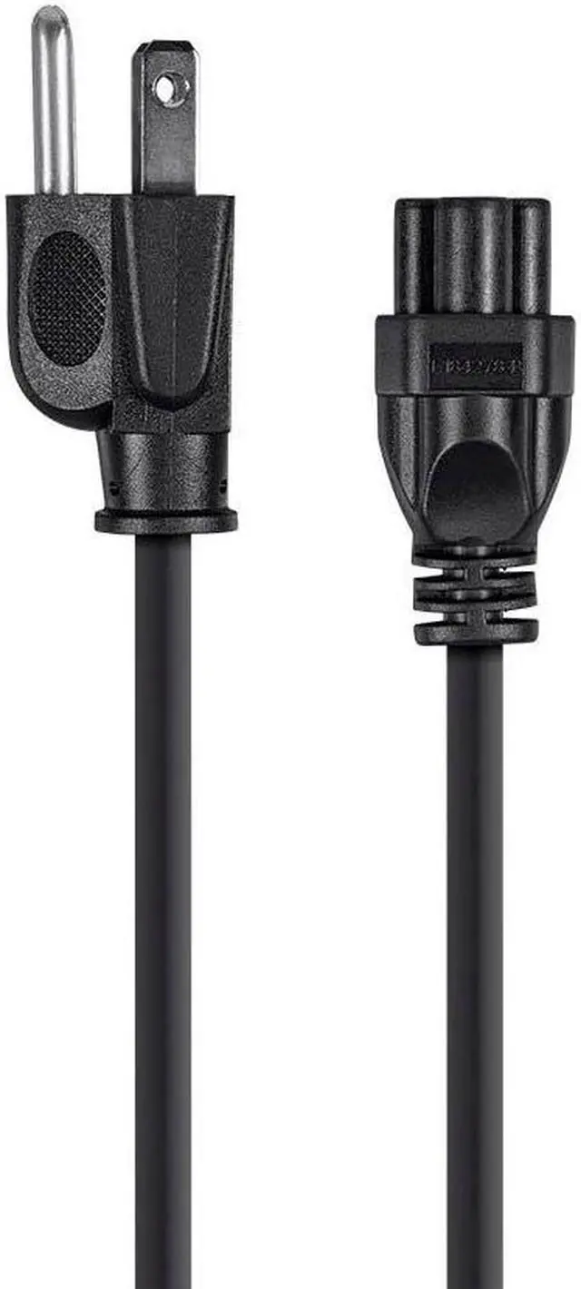 Alt view image 2 of 19 - Monoprice Power Cord - 6 Feet - Black | NEMA 5-15P to IEC 60320 C5, 18AWG, 10A/1250W, 3-Prong