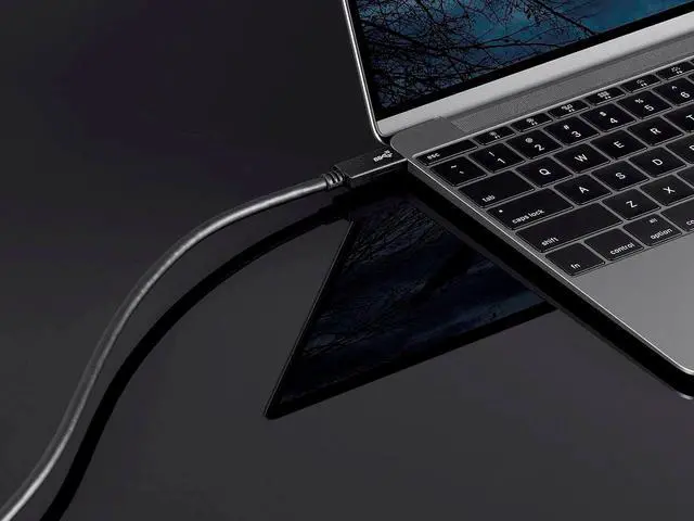 Alt view image 6 of 6 - Monoprice USB C to USB C 3.1 Gen 2 Cable - 0.5 Meter (1.6 Feet) - Black | 10Gbps, 5A, 30AWG, Type C, Compatible with Xbox One / PS5/ Switch / iPad / Android and More - Essentials Series