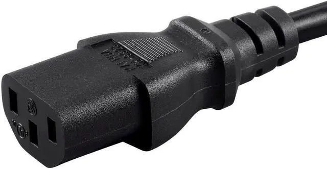 Alt view image 4 of 7 - Monoprice 8ft 16AWG Power Cord Cable with 3 Conductor PC Power Connector Socket  13A (NEMA 5-15P to IEC 60320 C13)