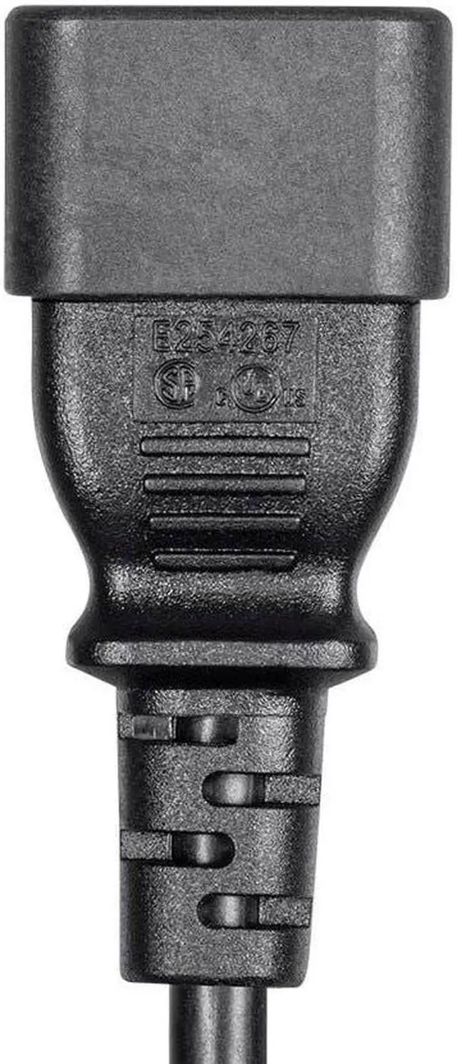 Alt view image 5 of 12 - Monoprice 5ft 16AWG Power Extension Cord Cable with 3 Conductor PC/Mon  13A (IEC 60320 C14 to IEC 60320 C13)