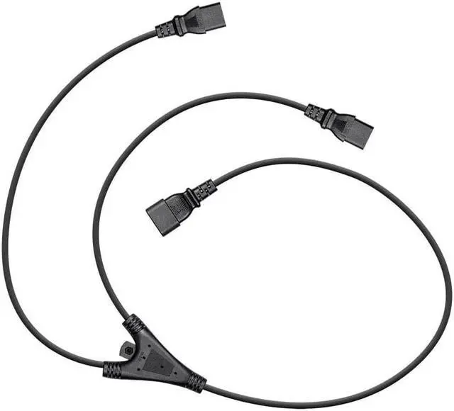 Alt view image 6 of 14 - Monoprice 6ft 18AWG Power Extension Cord Splitter Cable  10A (IEC 60320 C14 to 2x IEC 60320 C13)