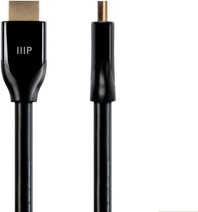 Main image of Monoprice HDMI Cable - 30 Feet - Black | Certified Premium, High Speed, 4k@60Hz, HDR, 18Gbps, 24AWG, YUV 4:4:4, Compatible with UHD TV and More