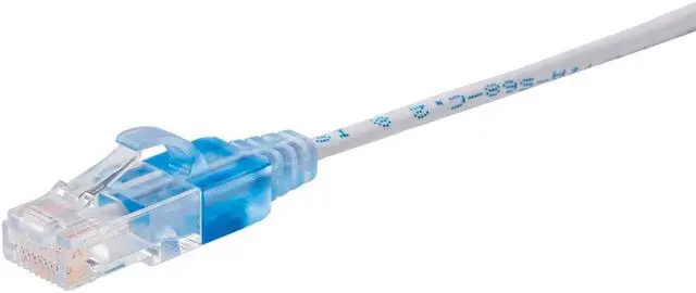 Alt view image 2 of 5 - Monoprice Cat6A Ethernet Network Patch Cable - 25 Feet - White | 5-Pack, 10G - SlimRun Series