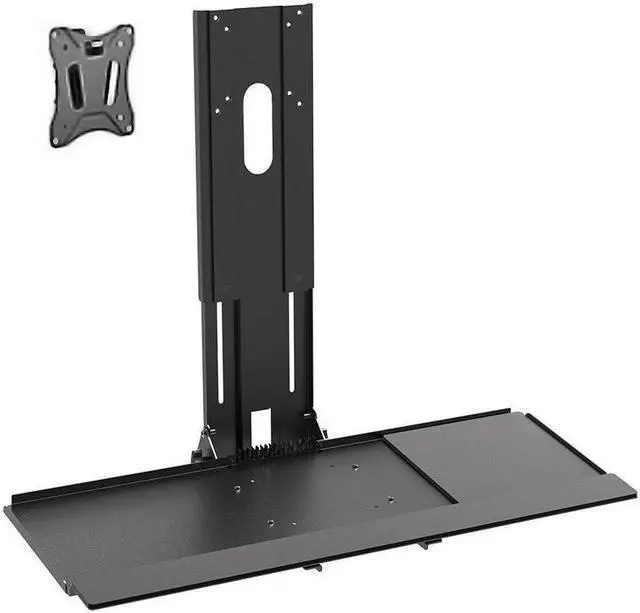 Alt view image 2 of 19 - Monoprice Workstation Wall Mount for Keyboard and Monitor