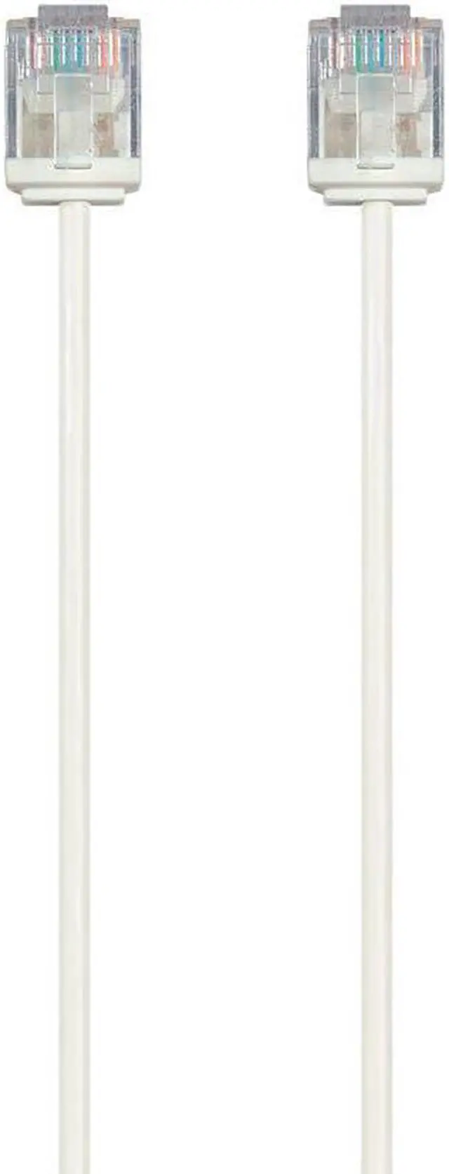 Alt view image 2 of 8 - Monoprice Cat6 Ethernet Patch Cable - 3 Feet - White | Stranded, 550MHz, UTP, Pure Bare Copper Wire, 32AWG  - Micro SlimRun Series