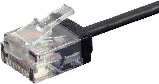 Alt view image 3 of 6 - Monoprice Cat6 Ethernet Patch Cable - 3 Feet - Black | Stranded, 550MHz, UTP, Pure Bare Copper Wire, 32AWG  - Micro SlimRun Series