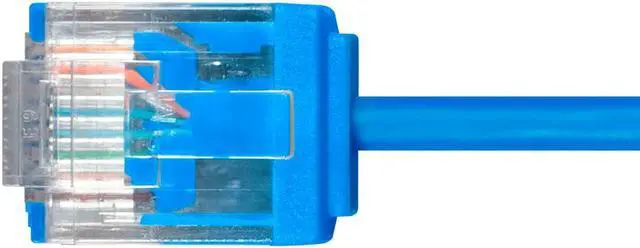 Alt view image 4 of 7 - Monoprice Cat6 Ethernet Patch Cable - 1 Feet - Blue | Stranded, 550MHz, UTP, Pure Bare Copper Wire, 36AWG - Micro SlimRun Series