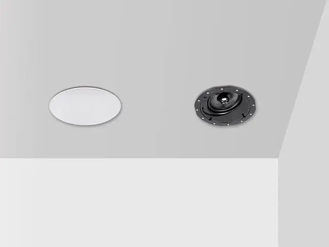 Alt view image 6 of 12 - Monoprice 2-Way Carbon Fiber In-Ceiling Speakers - 6.5 Inch With 15" Angled Drivers (Pair) - Alpha Series