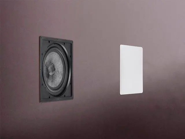 Alt view image 6 of 13 - Monoprice Carbon Fiber In-Wall Speaker - 10 Inch (Each) 300 Watt Subwoofer, Easy Install For Home Theater - Alpha Series