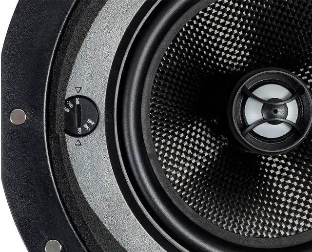 Alt view image 3 of 12 - Monoprice 2-Way Carbon Fiber In-Ceiling Speakers - 6.5 Inch With 15" Angled Drivers (Pair) - Alpha Series