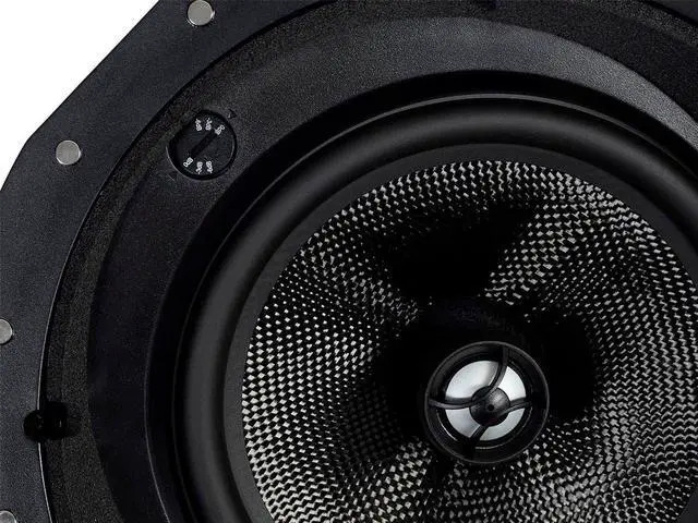 Alt view image 3 of 13 - Monoprice 2-Way Carbon Fiber In-Ceiling Speakers - 8 Inch With 15 Degree Angled Drivers (Pair) - Alpha Series