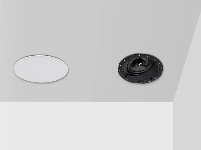 Alt view image 6 of 13 - Monoprice 2-Way Carbon Fiber In-Ceiling Speakers - 8 Inch With 15 Degree Angled Drivers (Pair) - Alpha Series