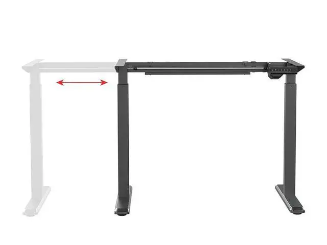 Alt view image 4 of 5 - Monoprice Height Adjustable Sit Stand Riser Table Desk Frame - Black With Electric Single Motor, Compatible With Desktops From 39 Inches Up To 63 Inches Wide - Workstream Collection