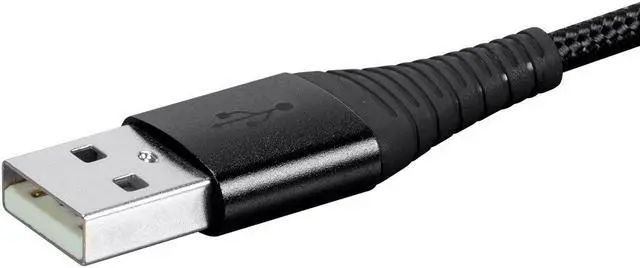 Alt view image 4 of 7 - Monoprice USB 2.0 Micro B to Type A Charge & Sync Cable - 1.5 Feet - Black | Nylon-Braid, Durable, - AtlasFlex Series