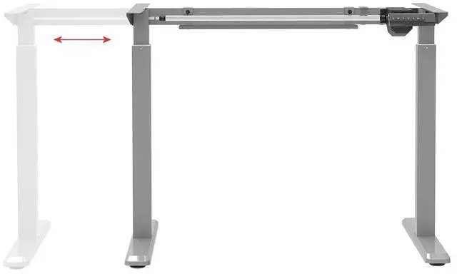 Alt view image 4 of 5 - Monoprice Height Adjustable Sit Stand Riser Table Desk Frame - Grey With Electric Single Motor, Compatible With Desktops From 39 Inches Up To 63 Inches Wide - Workstream Collection